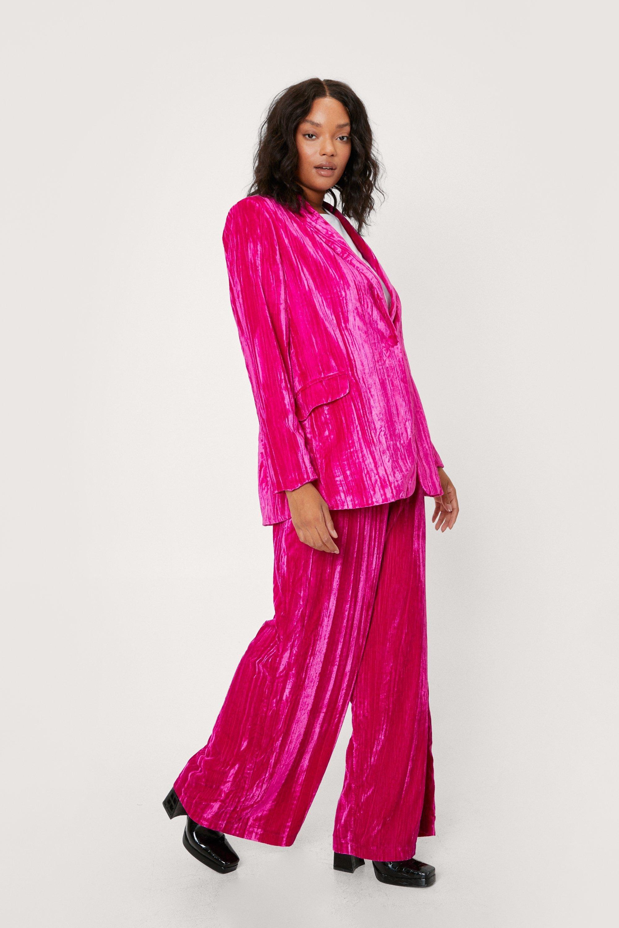 Plus size sale velvet pant suits